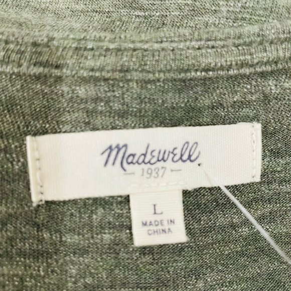 Madewell Green Long Sleeve Casual Shirt Size Large - Picture 6 of 8